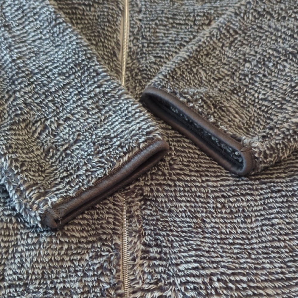 Swiss Alps Cozy Gray Sherpa Jacket Size Large - Picture 6 of 12